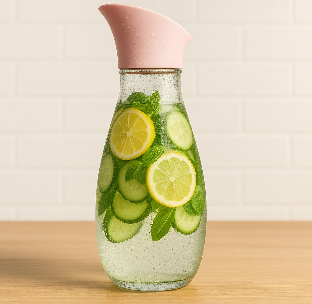 1400ml Hard Glass Water Jug with Lid – Heat-Resistant Pitcher for Water, Juice, Iced Tea, Milk & Beverages