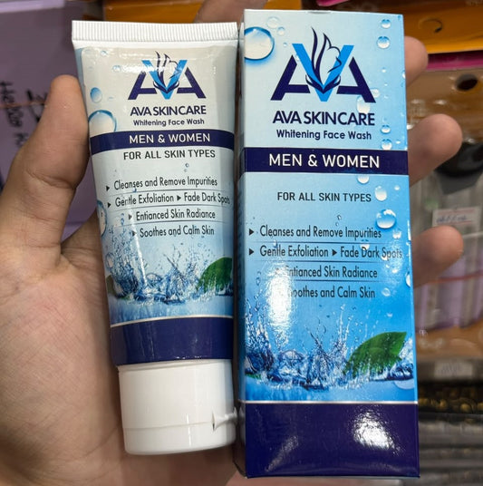 AVA Skin Care Whitening Face Wash - Gentle Facial Cleanser Formulated For Brightening Skin And Achieving A Radiant Complexion - 100ML