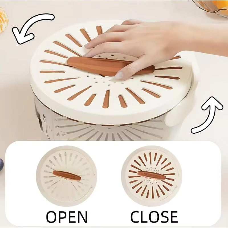 Multi-Functional Vegetable & Fruit Cleaning Basket | Folding Drainage & Storage Box | Fresh-Keeping Kitchen Filter Container - 1 Piece