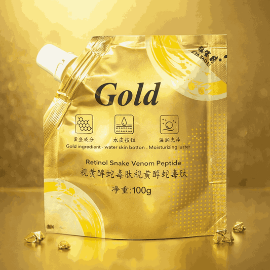 Premium 24K Gold Retinol Anti-Aging Eye Cream – Luxury Vibrating Massager Wand for Dark Circles, Puffiness & Wrinkles - 100g