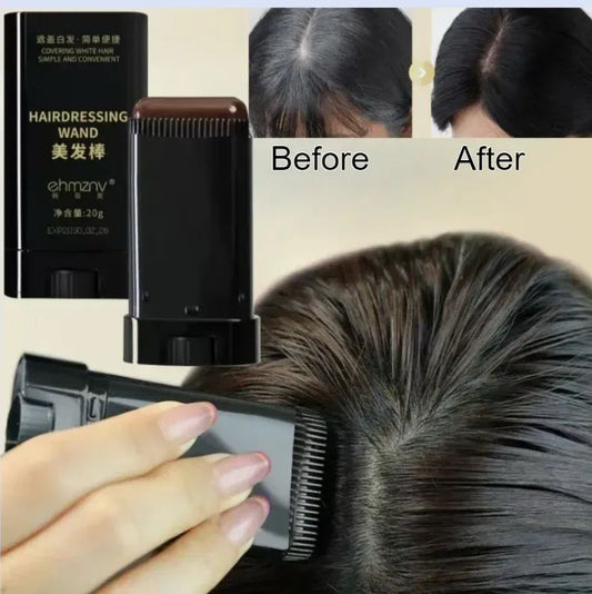 Instant Root Touch-Up Hair Color Comb Stick | Waterproof & Sweatproof Hair Dye Comb | Long-Lasting Hair (Color Black)