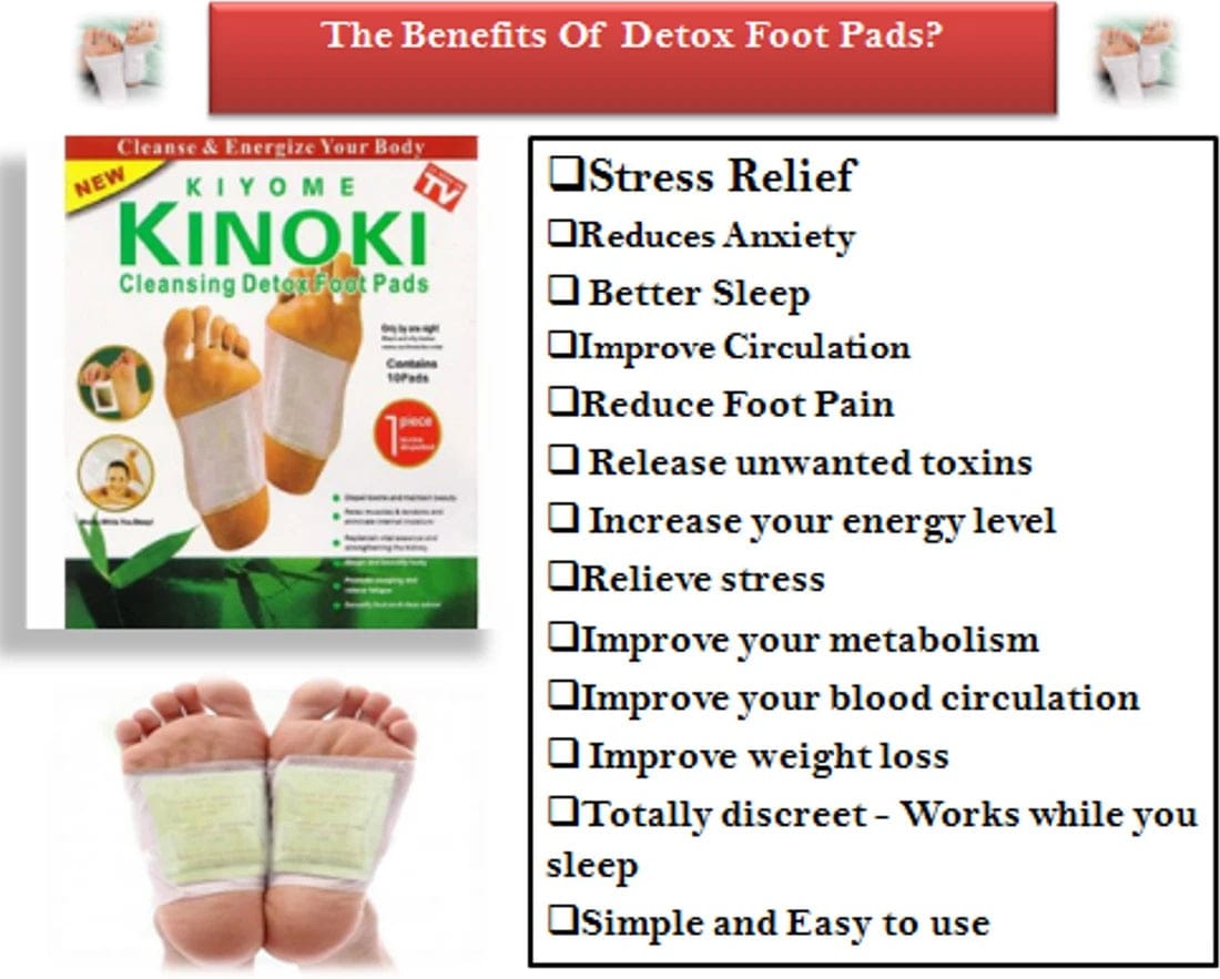 Kinoki Premium Natural Foot Patches (Pack of 10) | Bamboo Vinegar Detox Foot Pads for Overnight Foot Care