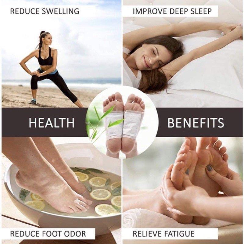 Kinoki Premium Natural Foot Patches (Pack of 10) | Bamboo Vinegar Detox Foot Pads for Overnight Foot Care