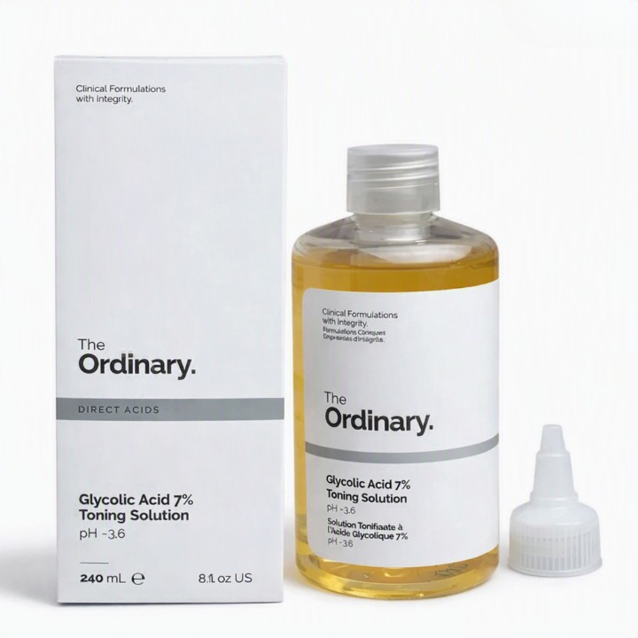 The Ordinary Glycolic Acid 7% Toning Solution | Exfoliating Brightening Face & Body Toner - 240ml